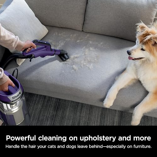Shark Upright Vacuum, Stratos with DuoClean PowerFins, HairPro, Powered Lift-Away, Self-Cleaning Brushroll, & Odor Neutralizer Technology, Navy