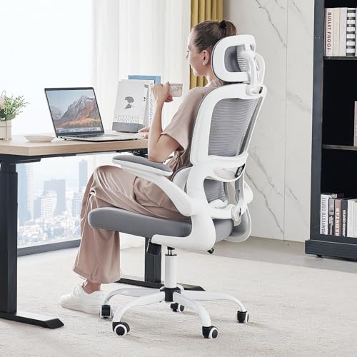 TRALT Office Chair Ergonomic Desk Chair, 330 LBS Home Mesh Office Desk Chairs with Wheels, Comfortable Gaming Chair