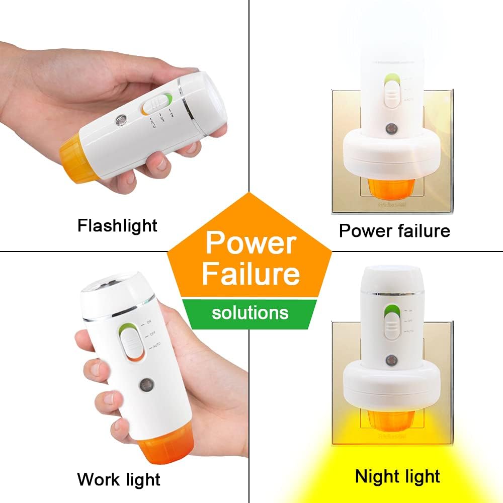 Emergency Lights for Home 2 Pack Compact Rechargeable LED Flashlight
