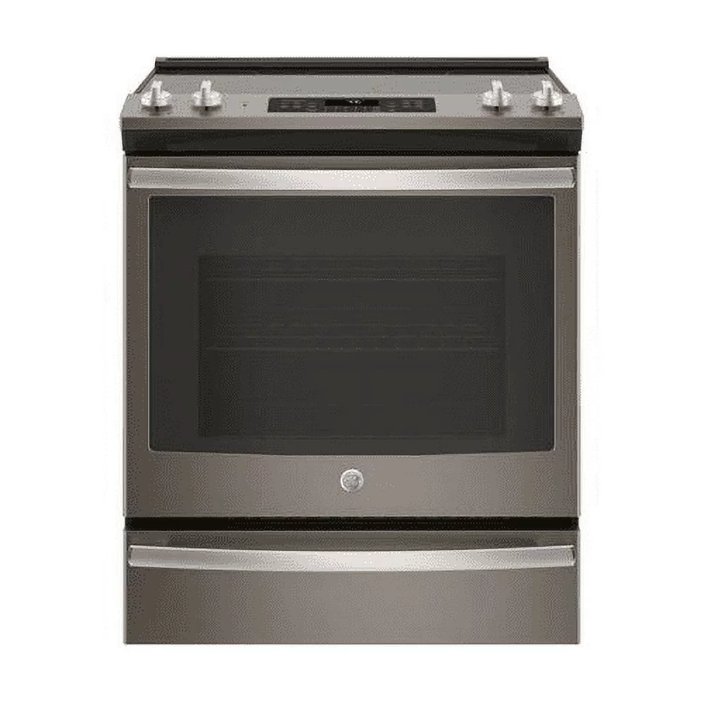 GE Slate Series 30 Inch Slide-in Electric Range with Smoothtop Cooktop, 5.3 cu. ft. Primary Oven Capacity, in Slate