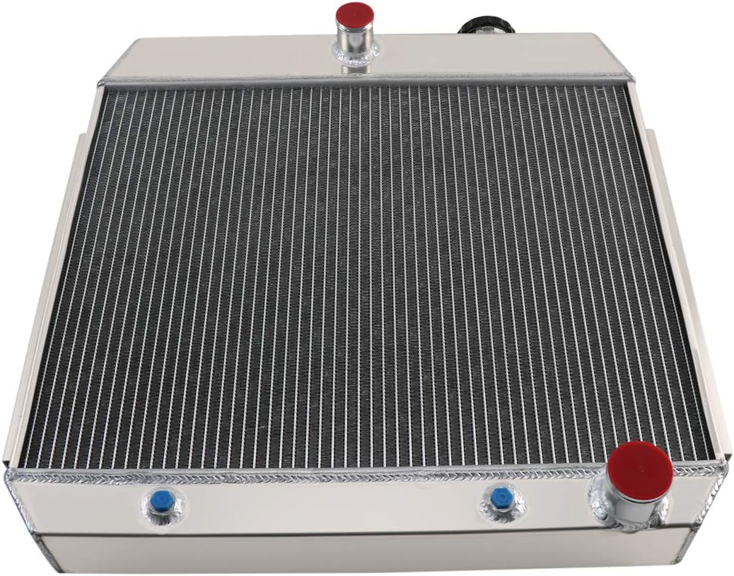 CoolingSky 4 Row All Aluminum Engine Radiator for 1955 1956 1957 GM Cars, Bel Air/Nomad /150/210 Models 4.3 4.6
