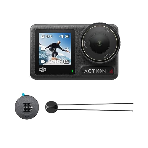 DJI Osmo Action 4 Standard Combo, 4K/120fps Waterproof Action Camera with a 1/1.3-Inch Sensor, Stunning Low-Light Imaging