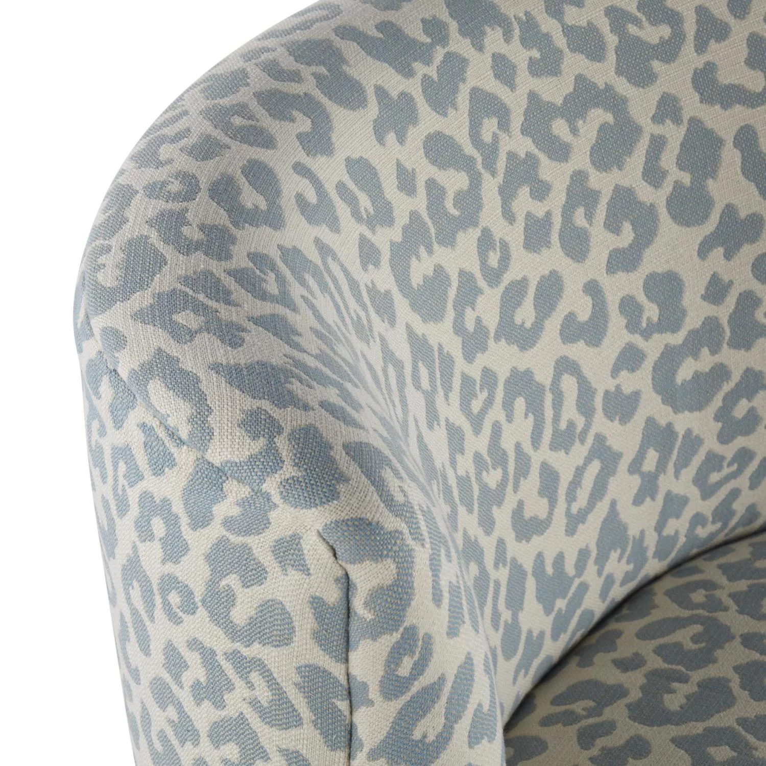 LumiSource Fran Slipper Chair, Chrome/Blue Leopard
