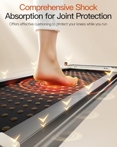 FUNRAY Versatile Walking Pad Treadmill with Incline - Dual-Sided Under Desk Treadmill with Foot Massage