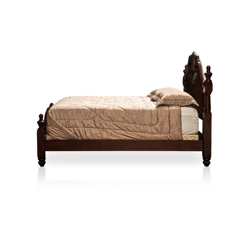 Furniture of America Ruben Traditional Queen Poster Bed in Cherry