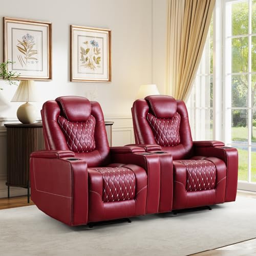 ANJ Power Recliner Chair with USB Ports and Cup Holders