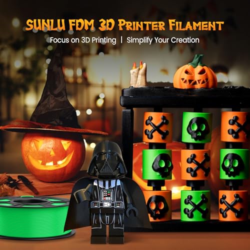 SUNLU 3D Printer Filament Bundle, PLA Plus Filament 10KG 1.75mm, Neatly Wound Filament for Most 3D Printer, 10 Colors, 1kg Spool