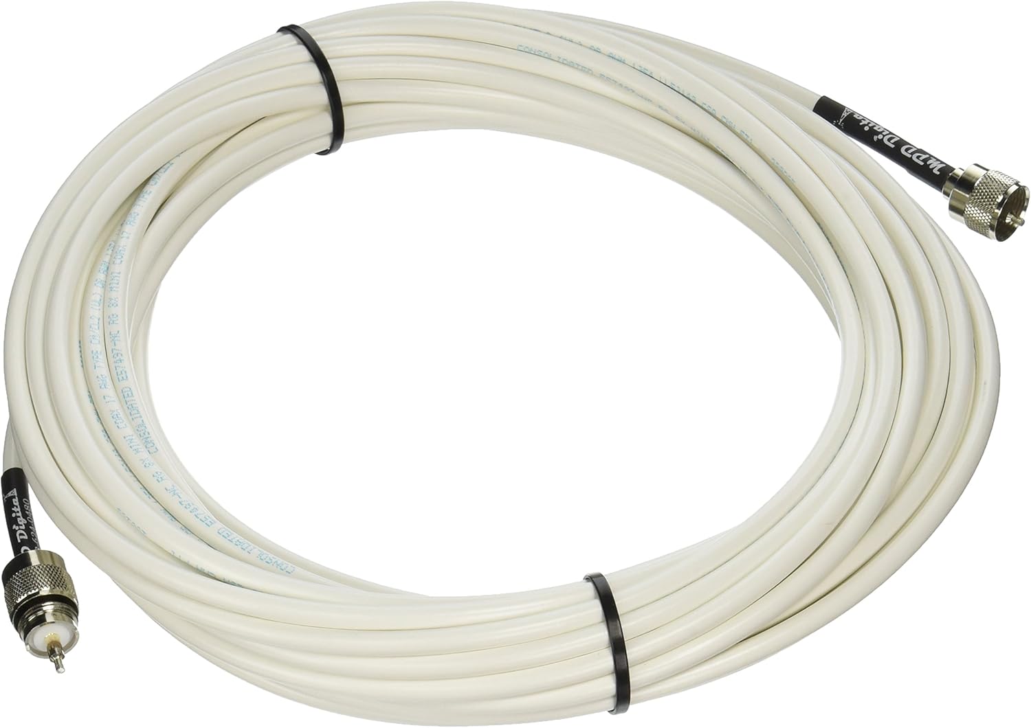 Marine Band Radio VHF Antenna Cable for UHF RF CB and AIS Mini-8 Coaxial Boat Antenna Cable UHF Male PL-259 RG8x-W-PL259-50ft MPD Digital Made in The