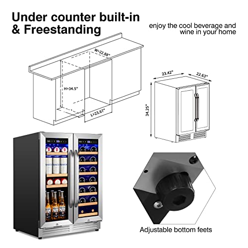 Cigar Electric Humidor, 35L 250 Counts Large Capacity Thermostatic Electric Cigar Cooler Cabinet with Digital LED Screen, Safety Lock