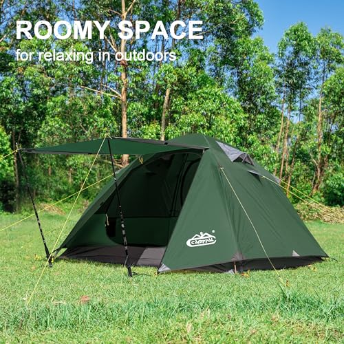 2-3 Person Tent Backpacking Tent, Waterproof Windproof 4 Season Tent for Camping, Easy Setup Two Person Tent for Backpacking, Hiking, Hunting