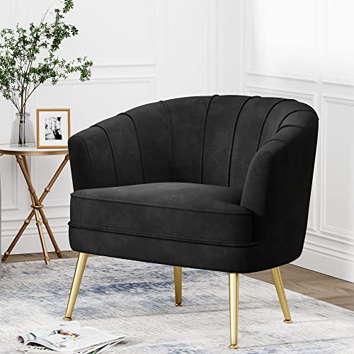 Andeworld Velvet Accent Chair, Upholstered Modern Single Sofa Side Chair