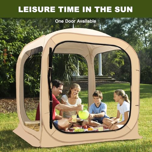 DoCred Sports Tent, Screen House Tent Instant Pop-Up Tent Shelter, Outdoor Screen Room Clear Tent Bubble Tent for Watching Sports Events, Camping