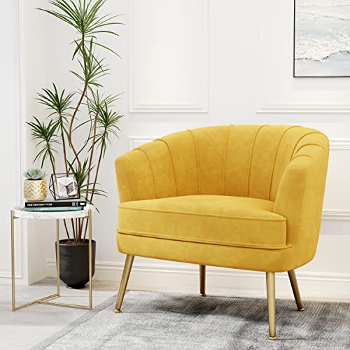 Andeworld Velvet Accent Chair, Upholstered Modern Single Sofa Side Chair