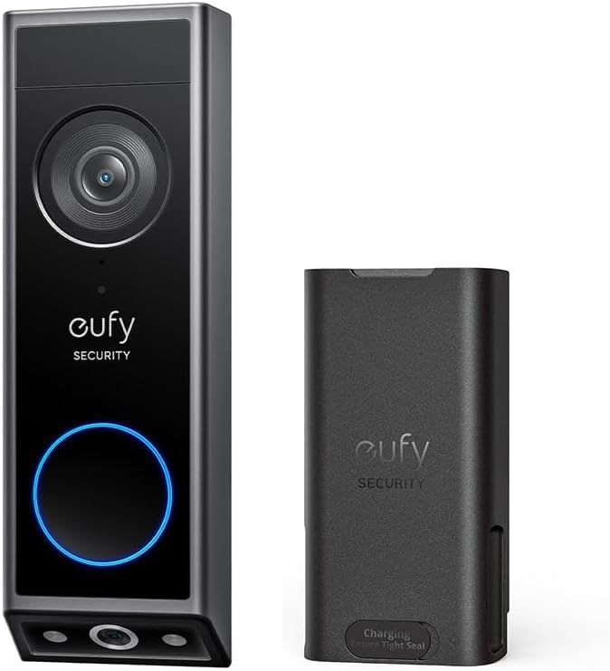 eufy Security Video Doorbell E340, 2K Full HD Dual Cameras & Head-to-Toe View, Doorbell Camera Wireless & Wired, Delivery Guard, Color Night Vision