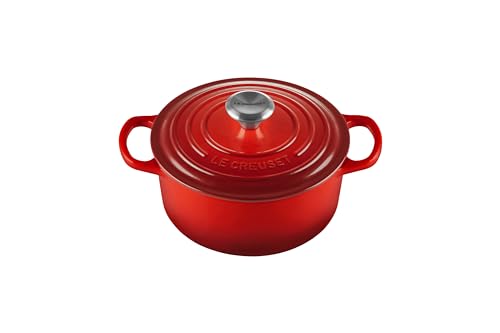 Le Creuset Enameled Cast Iron Signature Round Dutch Oven, 5.5 qt., Cerise