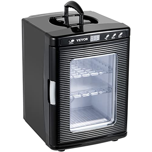 Happybuy Black Reptile Incubator 25L Scientific Lab Incubator Digital Incubator Cooling and Heating 5-60°C Reptile Egg Incubator 12V/110V Work for