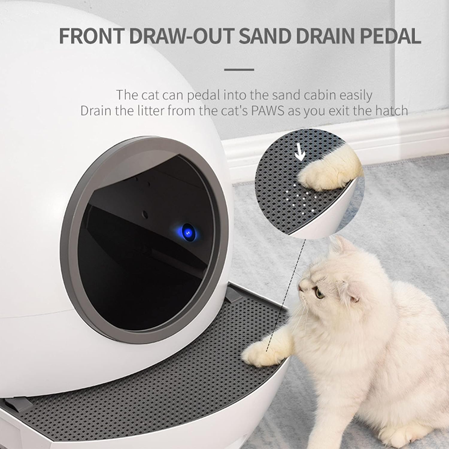 ELS PET Smart Self-Cleaning Cat Litter Box/APP Control Automatic WiFi-Enabled Cat Littler Box for Multiple Cats