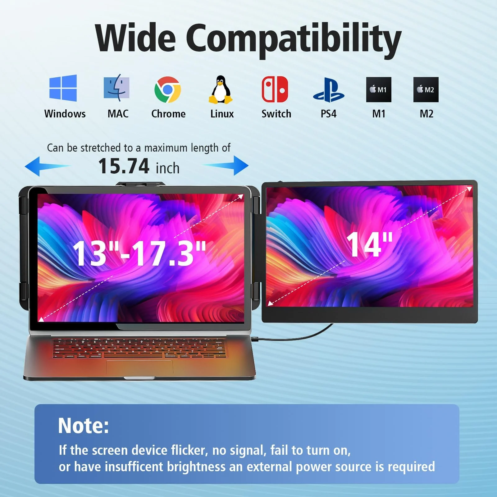 BOSII Laptop Screen Extender Monitor