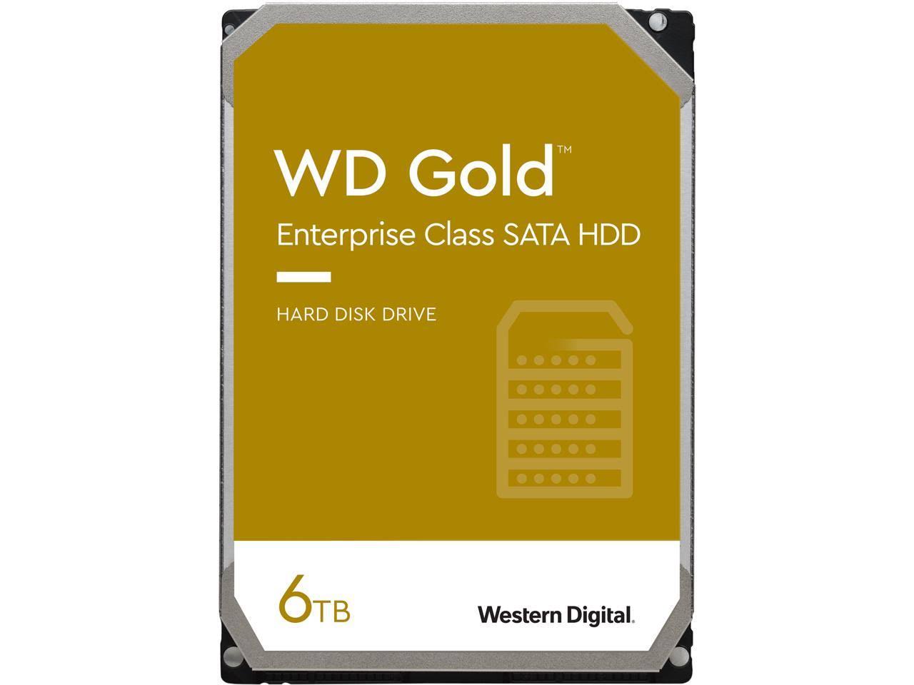 WD Gold Enterprise-Class 6 TB Internal HDD - 3.5x22 - WD6003FRYZ - SATA 6Gb/s - 7,200 rpm