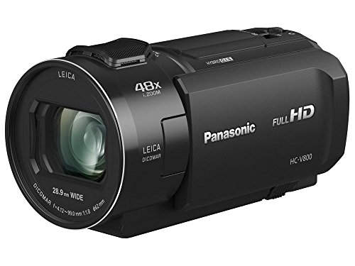 Panasonic HC-V800K FHD Cinema-like Camcorder, 24x Leica Dicomar Lens, 1/2.5" Bsi Sensor, Three O.I.S. Stabilizer Systems,Black