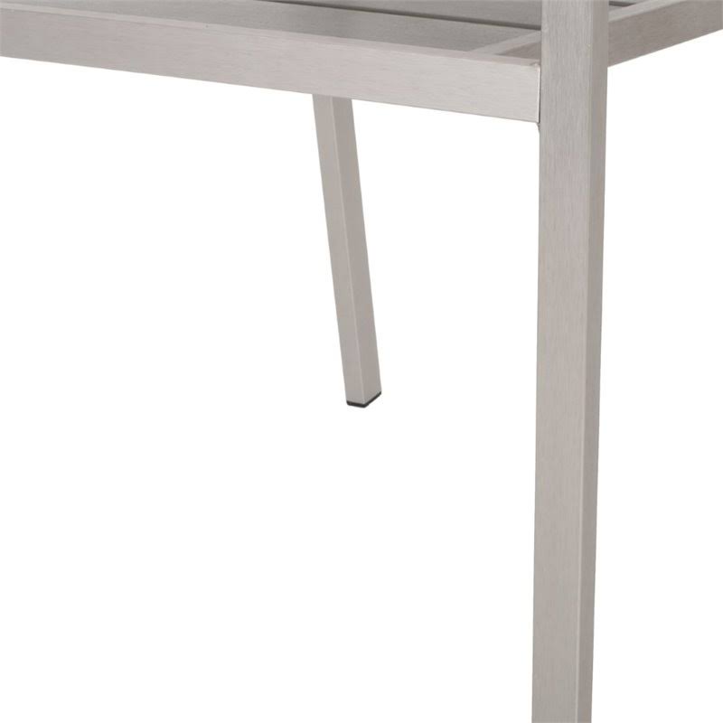 Noble House Cape Coral Outdoor Aluminum Dining Chair in Gray (Set of 2)