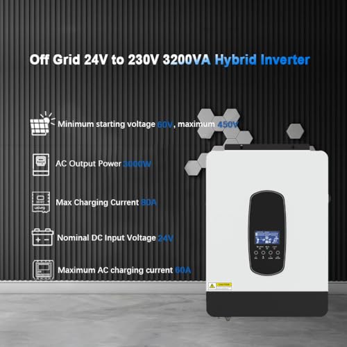 Y&H 2200W/3200W/5.5KW/10.2KW/1000W/On/Off Grid Solar Hybrid Inverter Pure Sine Wave Inverter with MPPT Solar Controller