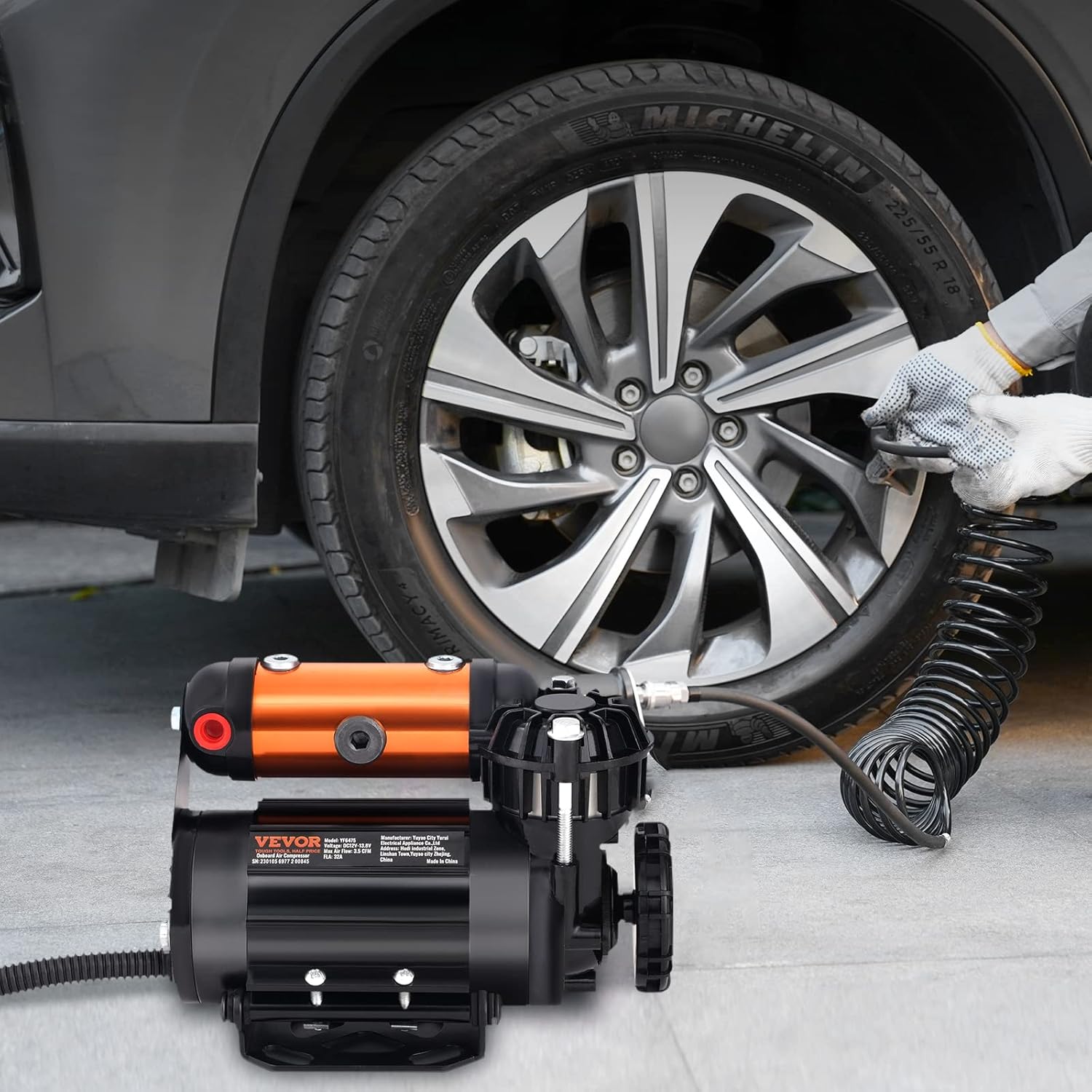 VEVOR Onboard Air Compressor Kit 150PSI Offroad Air Compressor Portable Tire Inflator Heavy Duty 3.5CFM Air Pump for Jeep SUV 4x4 Vehicle