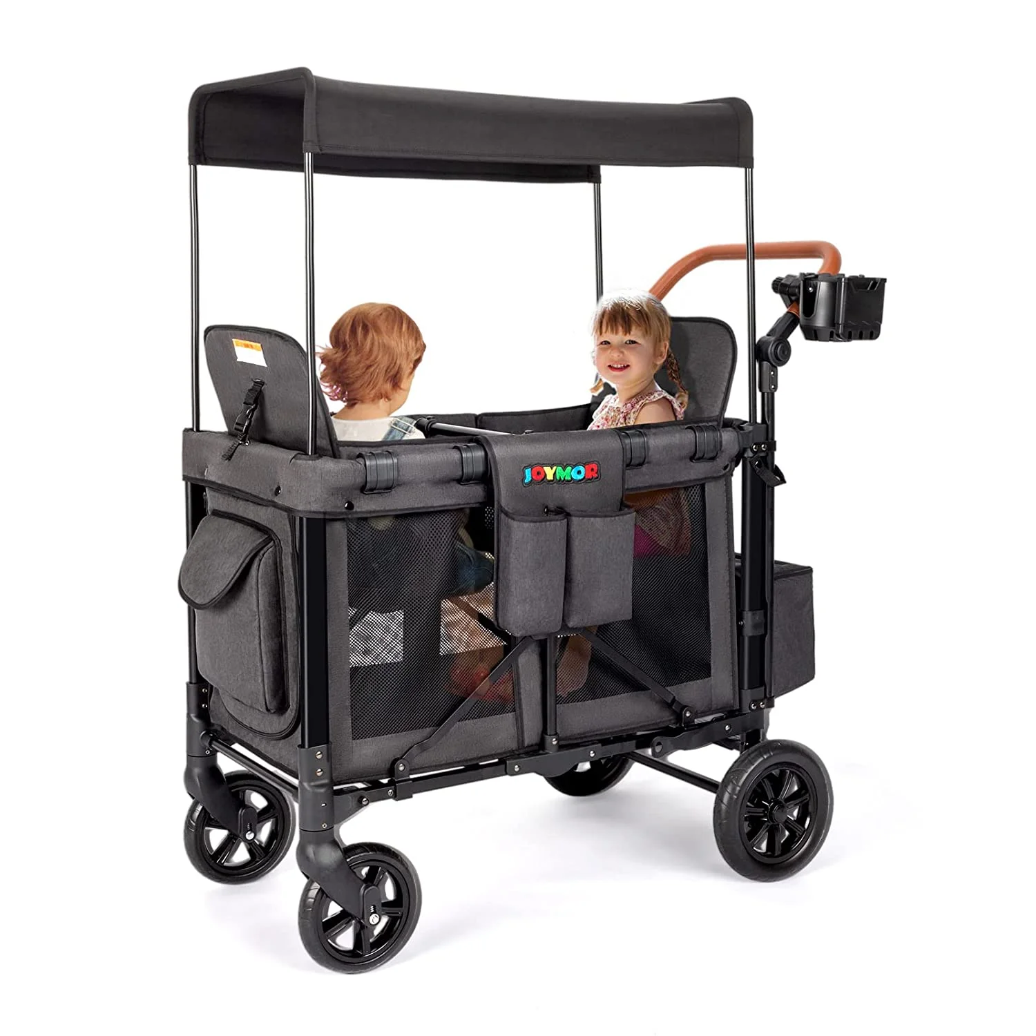 JOYMOR Double Pro Stroller Wagon for 2 Kids, Bus Seating,5 Point Harness for Unisex Infant Toddler