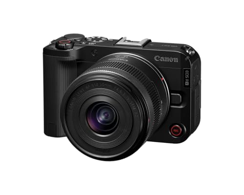 Canon EOS R50 V with RF-S14-30mm F4-6.3 is STM PTZ Lens, APS-C Mirrorless Interchangeable Lens Hybrid Camera, Ultra-Wide Angle Zoom Lens