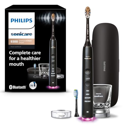 Philips Sonicare DiamondClean Smart 9300 Electric Toothbrush, Sonic Toothbrush with App, Pressure Sensor, Brush Head Detection