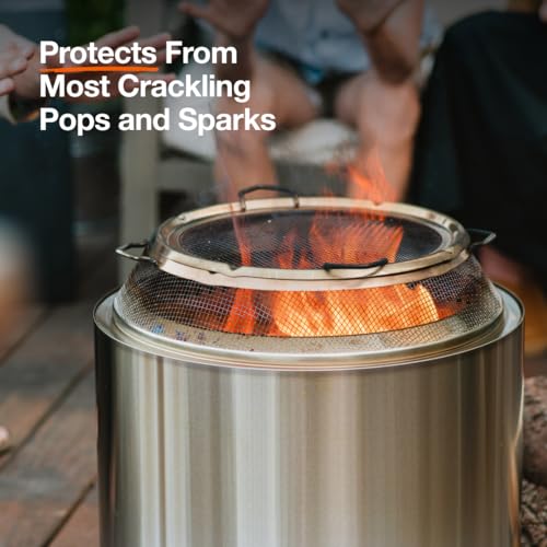 Solo Stove Bonfire Shield - Durable Stainless Steel Spark Protector Mesh Screen for Fire Pits