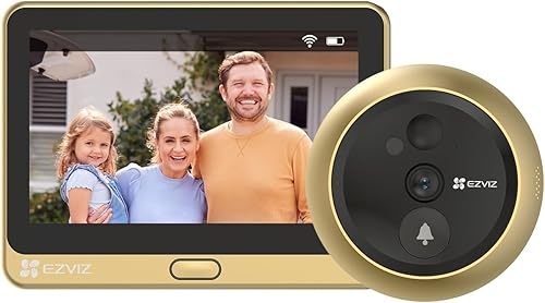 EZVIZ CP2 WLAN T&uuml;rspion mit 4,3-Zoll-Farbbildschirm, 2MP kabellose Video T&uuml;rklingel Kamera mit 146&deg; Weitwinkel und 2200mAh Akku, 2,4GHz