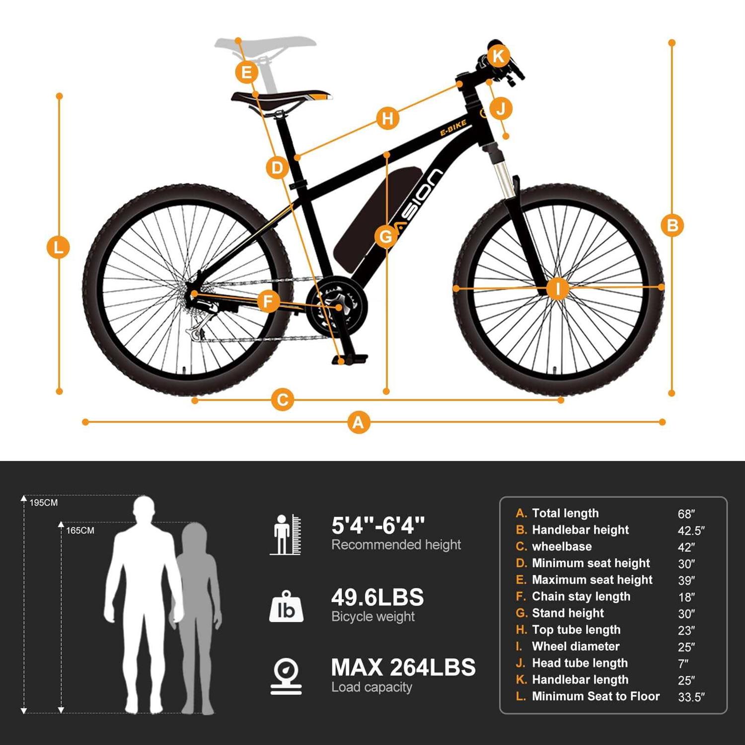 Jasion Electric Mountain Bike for Adults - Sports Supplies Online Store