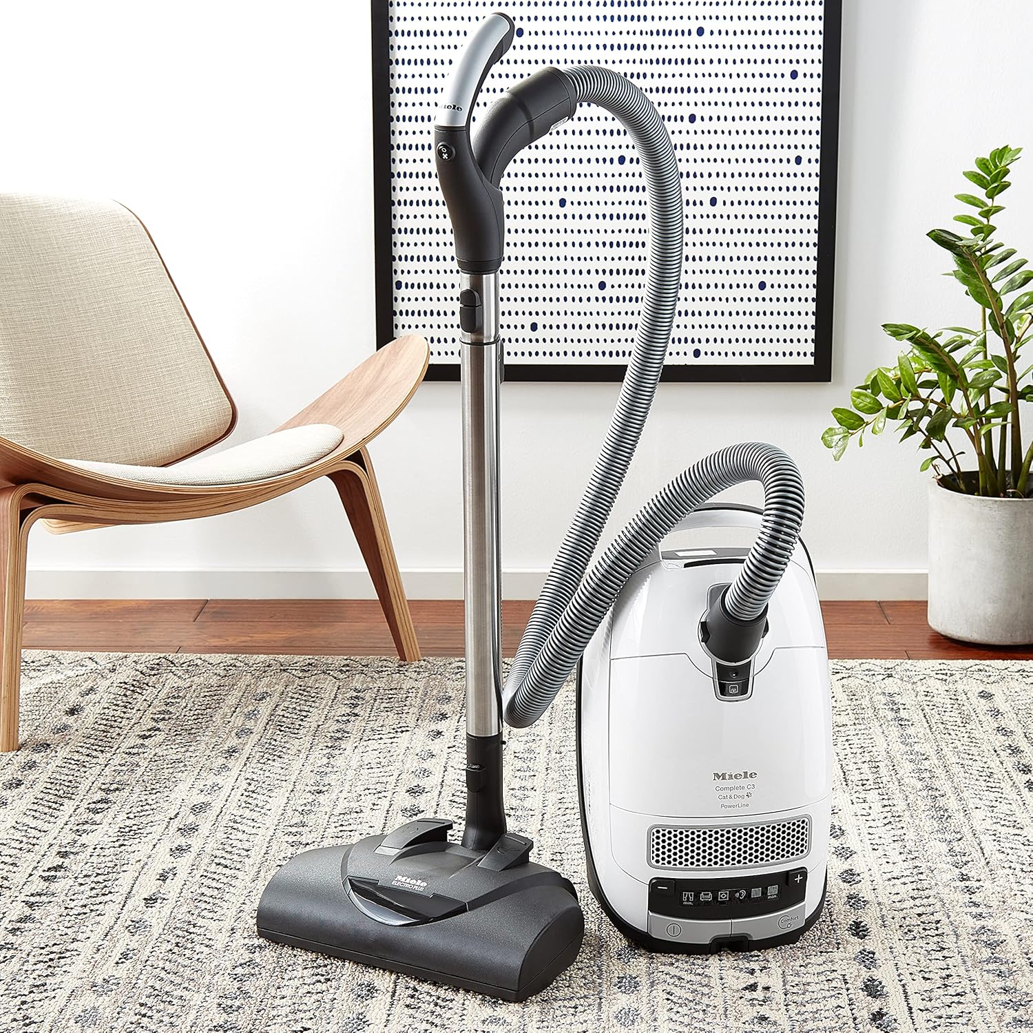 Miele Complete C3 Cat & Dog Canister Vacuum-Corded, Lotus White