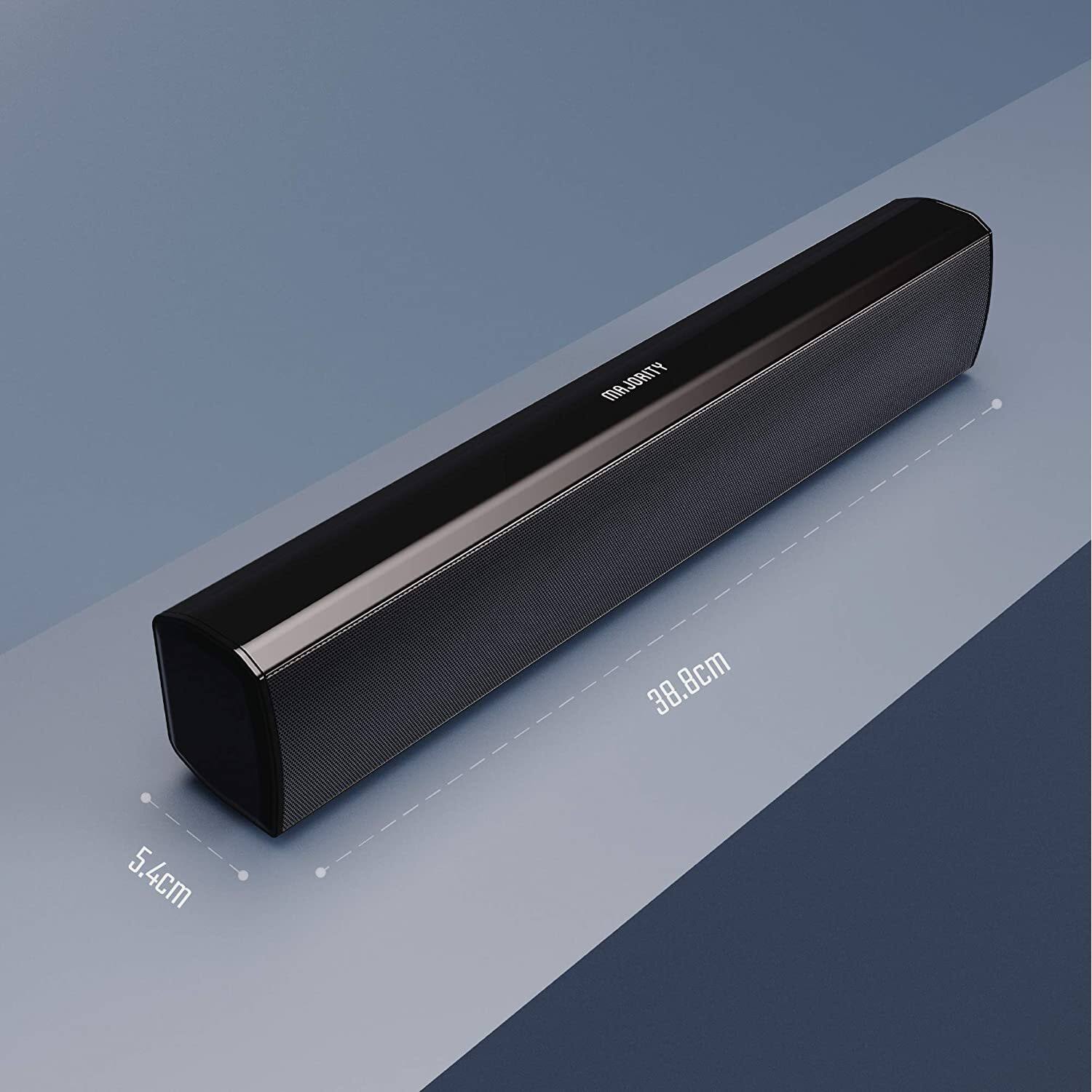 Majority Bowfell Small Sound Bar for TV with Bluetooth, RCA, USB, Opt, Aux...