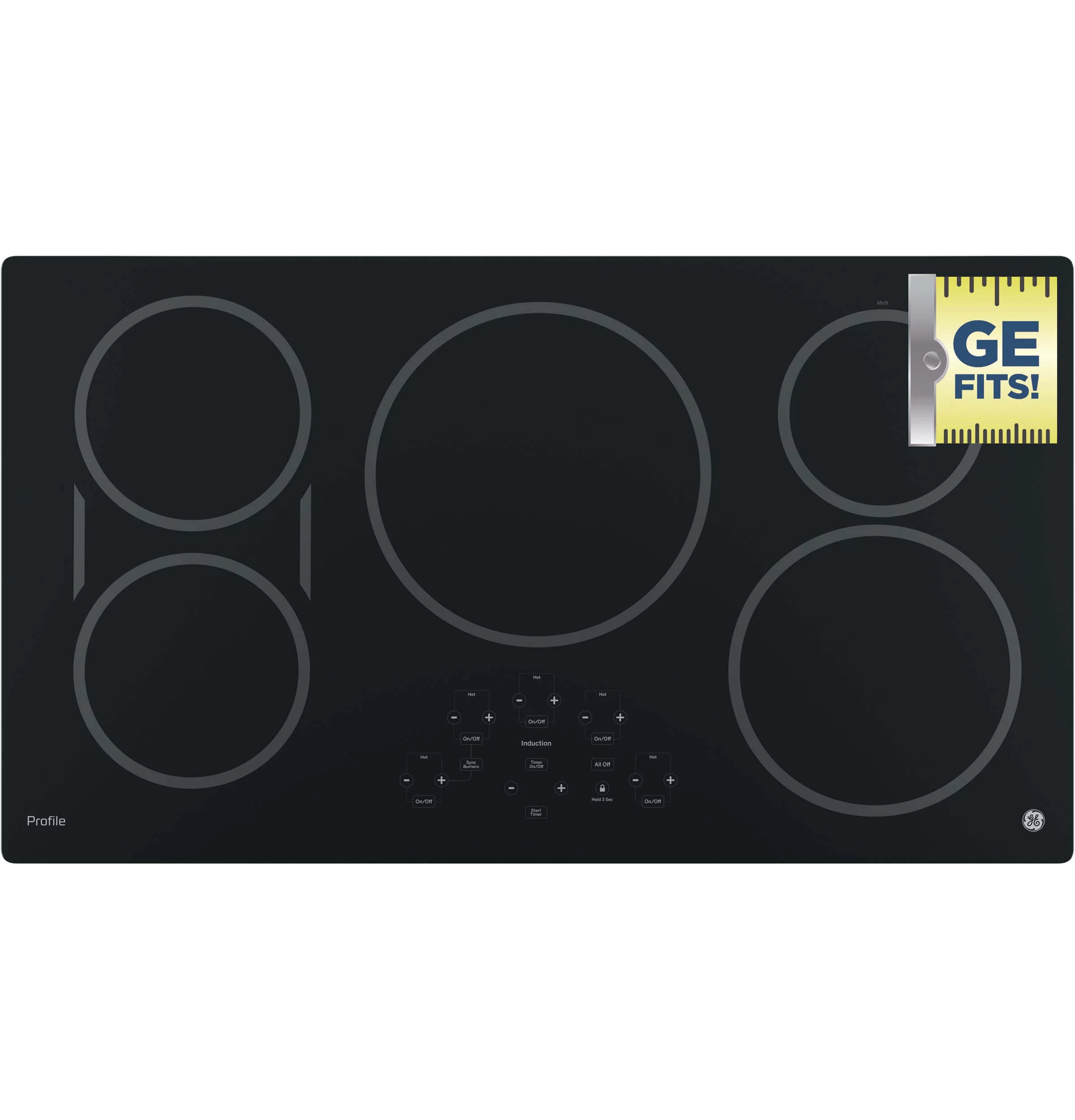 GE Appliances PHP9036DJBB 36 Inch Induction Smoothtop Cooktop Black