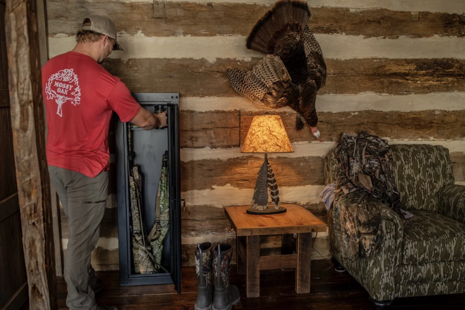 Mossy Oak 8-Gun Ready to Assemble Steel Gun Cabinet, 17 in x 11 in, Black