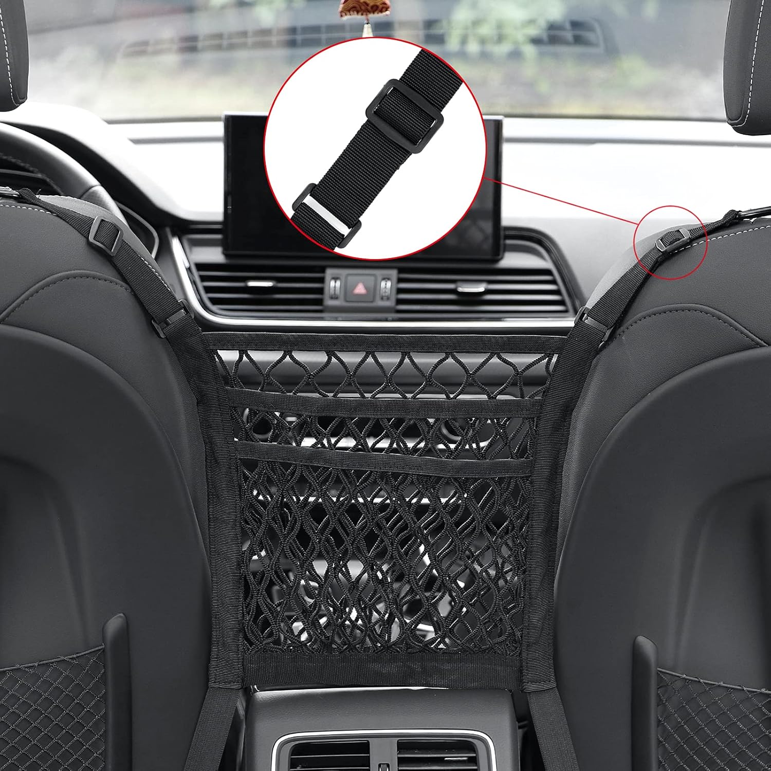 Double-Layer High Elastic Car Rear Cargo Net for SUV Car Trunk Net Organizer, Automotive Cargo Nets