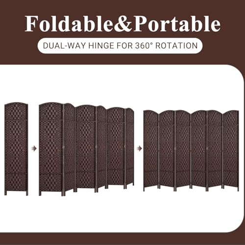 Room Divider, Room Dividers and Folding Privacy Screens, 16in Privacy Screen, 6 Panel Temporary Wall Partitions, 6ft Space Separation Panel Screen