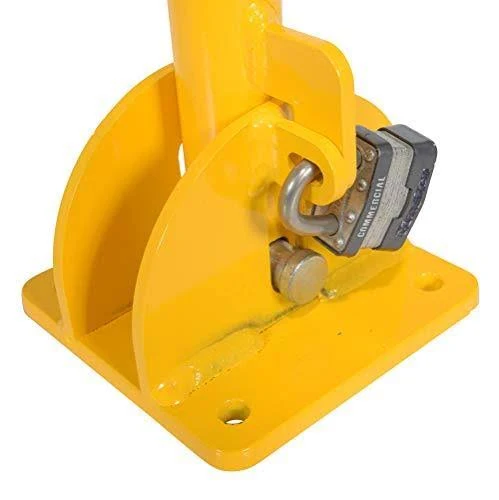 Vestil BOL-FD-36-Y Yellow Folding Bollard, Steel, 1-3/4x22 Diameter, 42x22 Extended Height