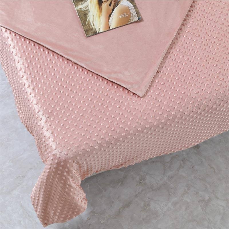 Cozy Tyme B17020-25BHK-UE 72 x 80 in. Hasani Weighted Blanket Blush - 25 lbs