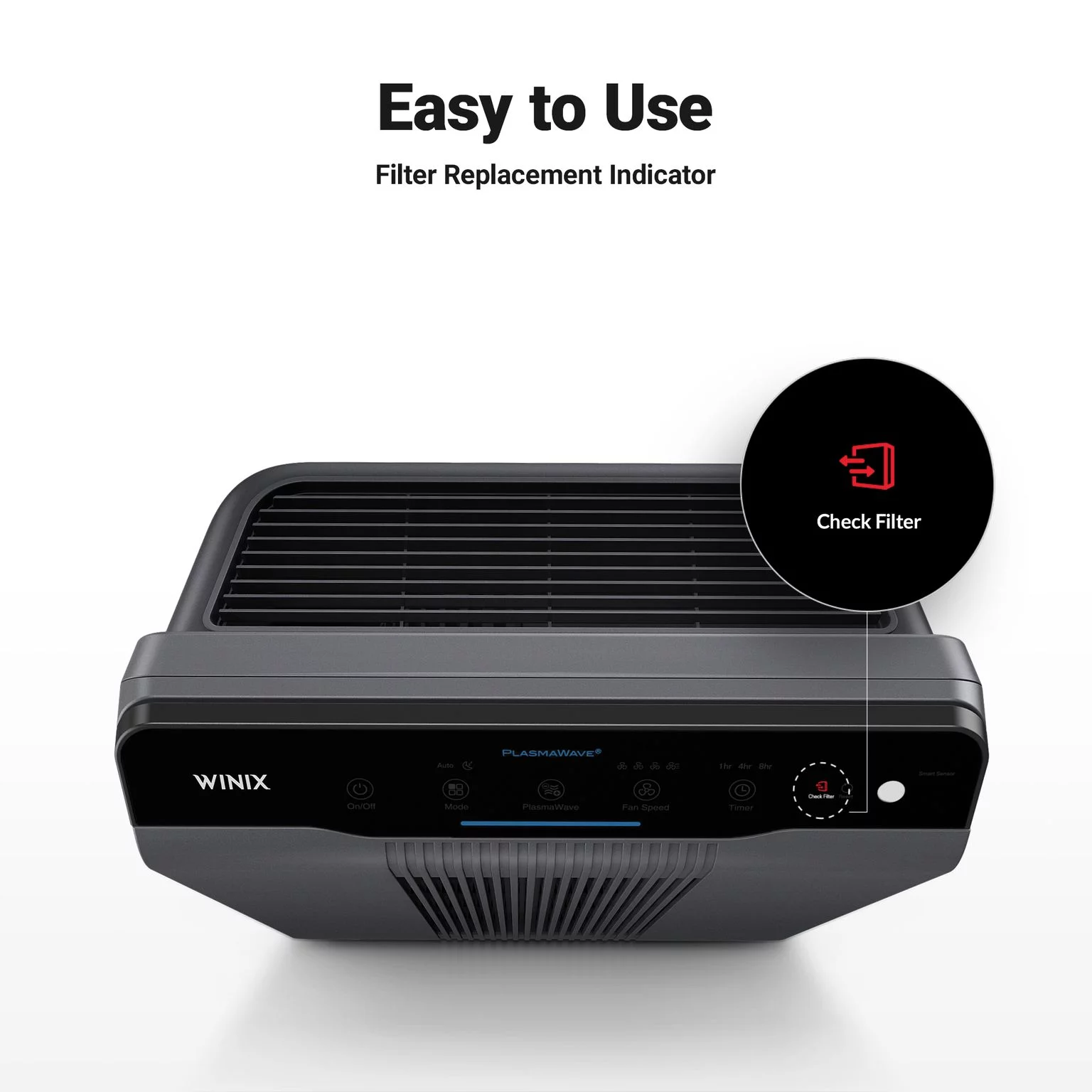 Winix 5300-2 True HEPA 4-Stage Air Purifier with PlasmaWave Technology, AHAM Verified for 5 air changes per hour for 360 square feet