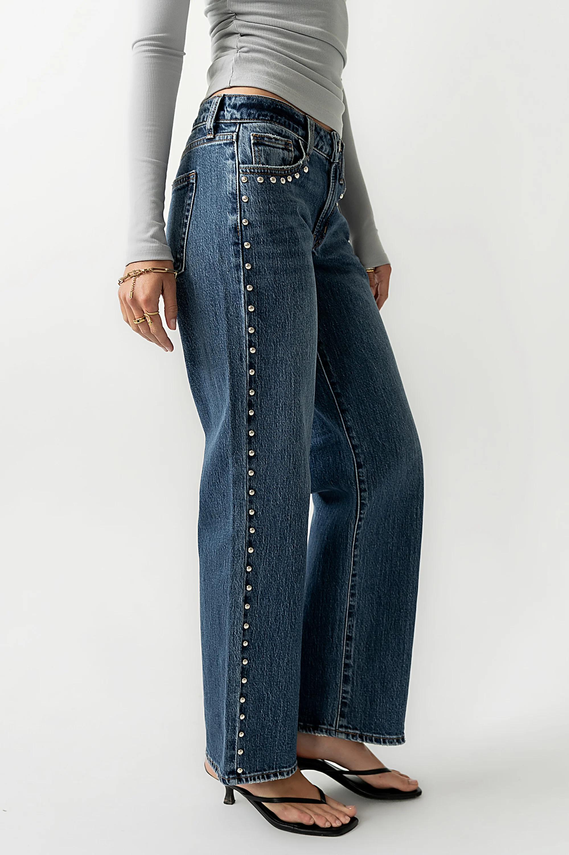 Noel Studded Baggy Jeans