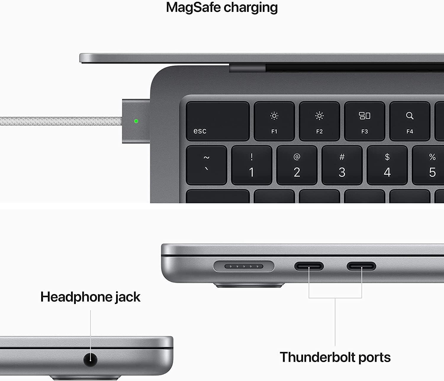 2022 Apple MacBook Air with Apple M2 Chip (13-inch, 8GB RAM, 512GB SSD Storage) Space Gray (Renewed)