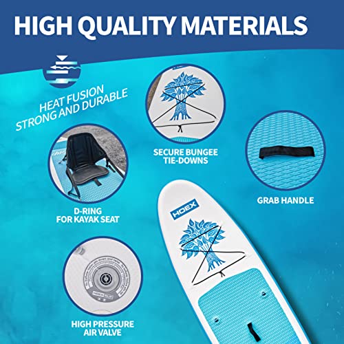 Inflatable Stand Up Paddle Board, 10ft Paddle Boards for Adults with Premium SUP Paddleboard Accessories & Backpack, Wide Stable Design