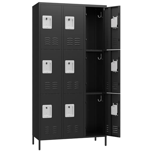 72" Metal Locker for Employees 3 Doors Blue Steel Storage Locker for Office, School, Gym - Metal Storage Cabinets for Home, Office, Gym, School