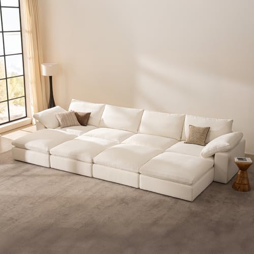 Cloud Couch Oversized Modular Sectional Sofa True Relax Comfy Couches Wide&Deep Seat Sofas for Living Room Metal Frame Furniture Sets