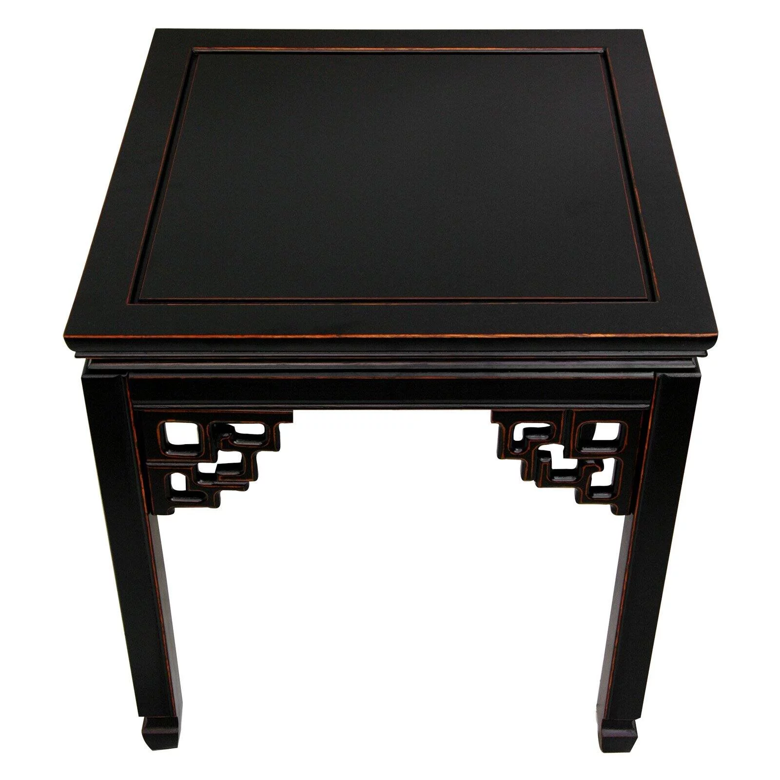 Oriental Furniture Rosewood Square Ming Table, Two-tone