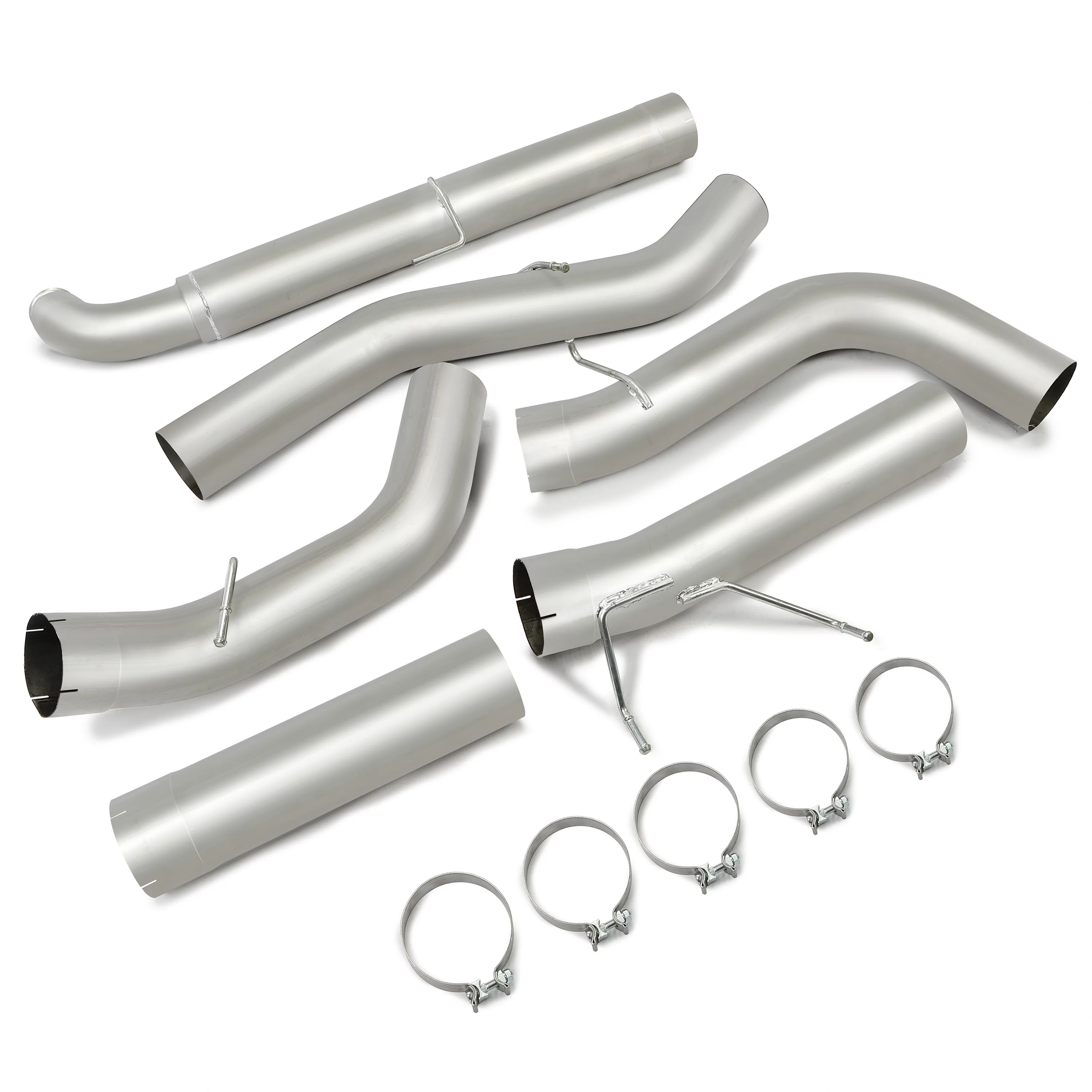 Kojem 5" Down Pipe Back Exhaust System for 01-07 Duramax Diesel 6.6L Chevy Silverado GMC Sierra 2500HD/3500