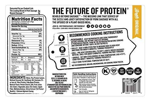 Beyond Meat Hot Italian Plant-Based Sausage, 14 oz 2 Pack, 8 Li...